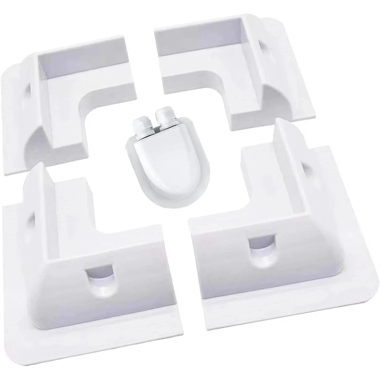 Solar Panel Mounting Bracket Kit with Cable Entry Gland-WHITE