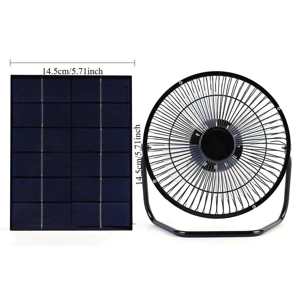Solar Panel Powered USB Exhaust Fan 145 x 145 mm-14.5CM