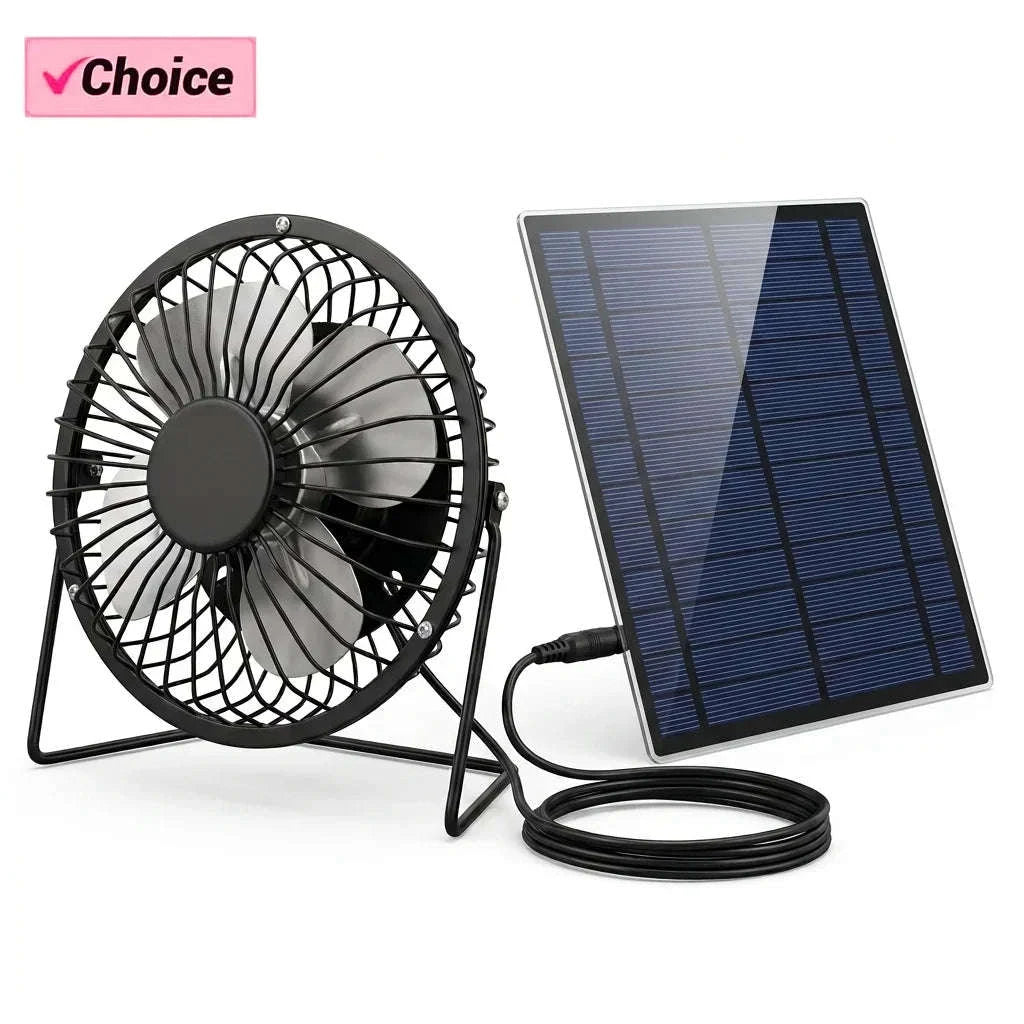 Solar Panel Powered USB Exhaust Fan 145 x 145 mm-14.5CM