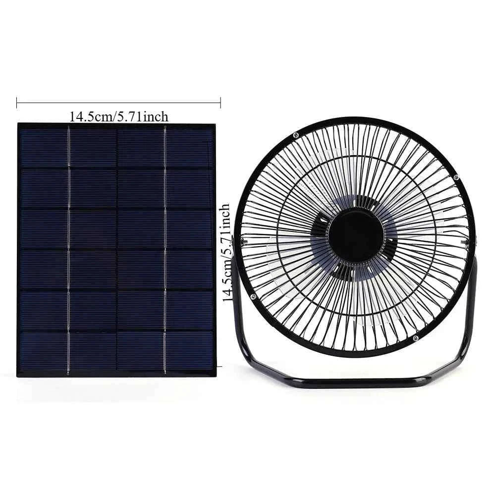Solar Panel Powered USB Exhaust Fan 145 x 145 mm-14.5CM