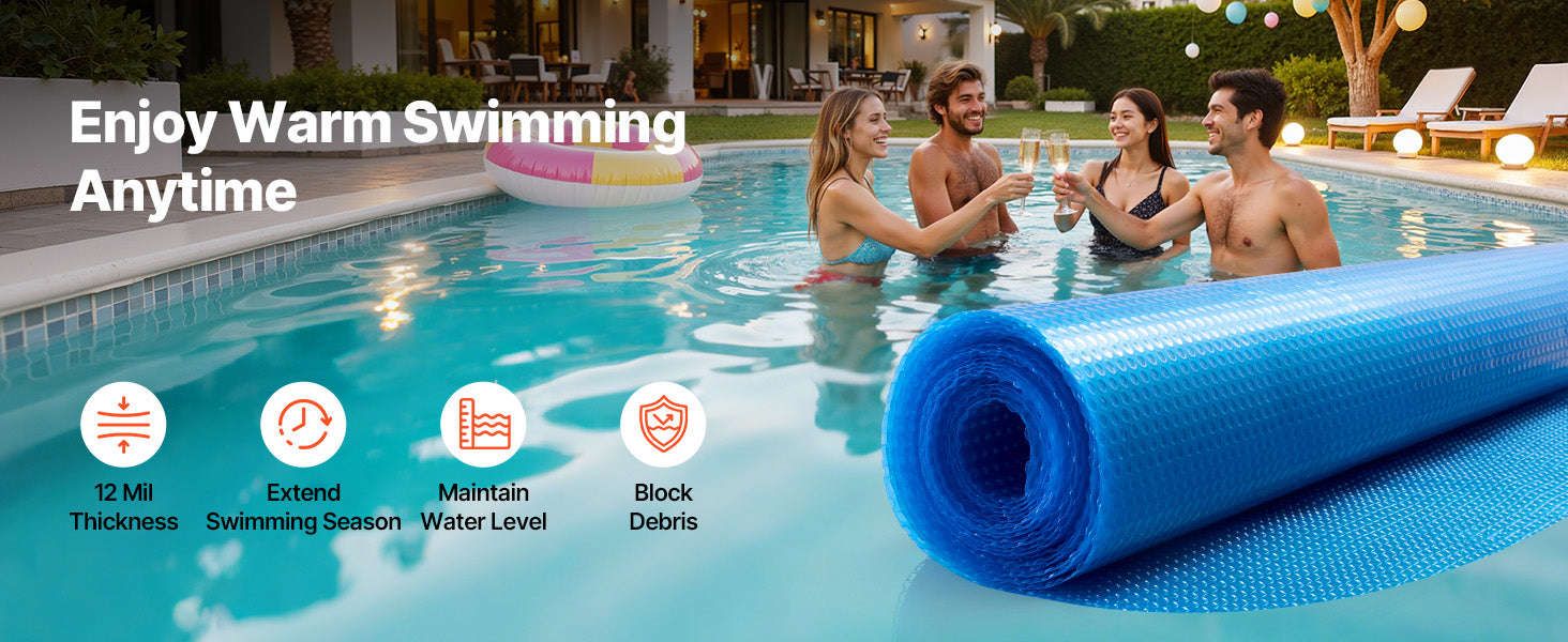 Solar Pool Cover with Bubble PE Material-18ft 16mil / United States