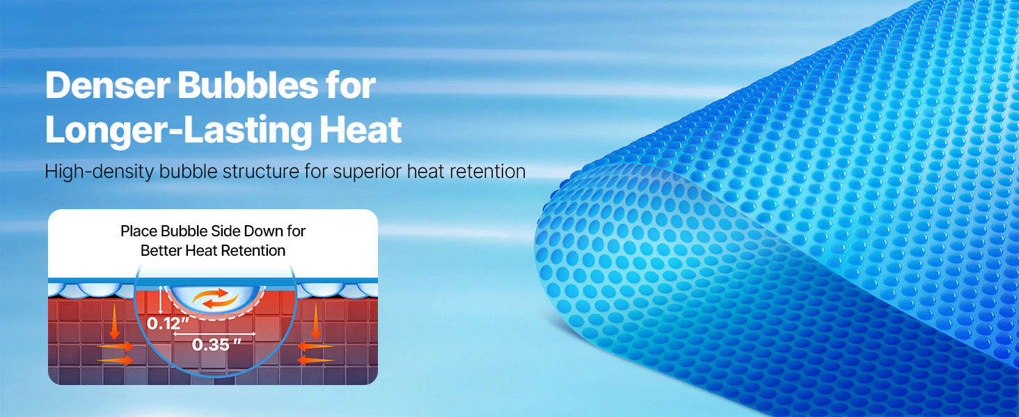 Solar Pool Cover with Bubble PE Material-18ft 16mil / United States
