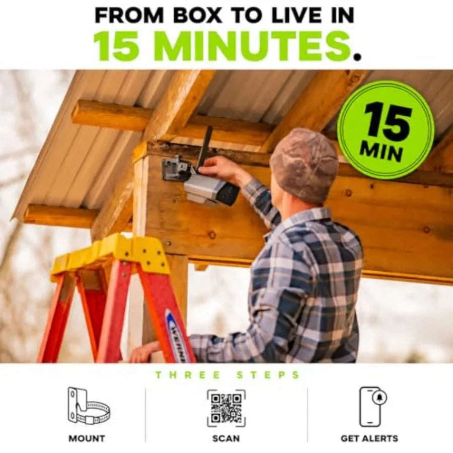 Solar-Powered 4G LTE Outdoor Security Camera Bundle-United States / aspic