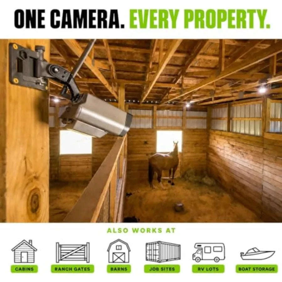 Solar-Powered 4G LTE Outdoor Security Camera Bundle-United States / aspic