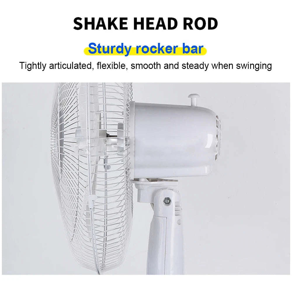 Solar Powered Floor Fan with 12H Runtime, LED Light & USB Port-solar fan