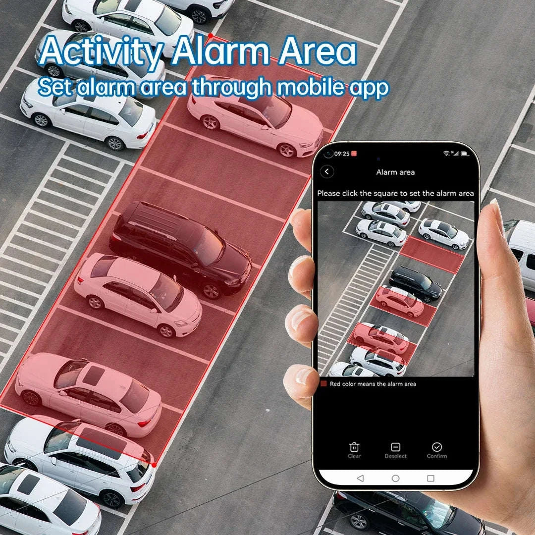Solar PTZ Security Camera with Triple Lens and Triple Screens-4G Sim Cam 256g Card