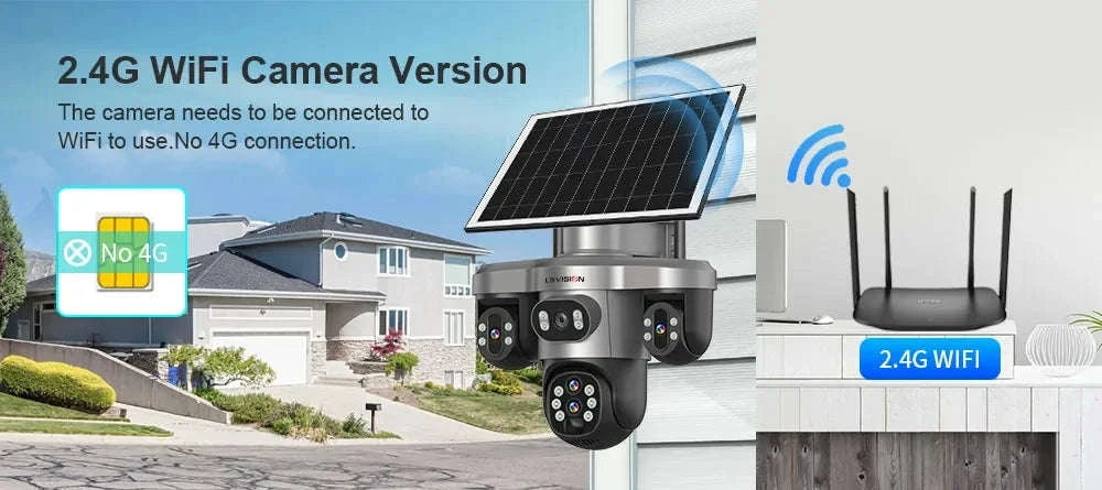 Solar Security Camera 20MP 10X Optical Zoom PTZ IP66-4G 10X Zoom No Card / Poland