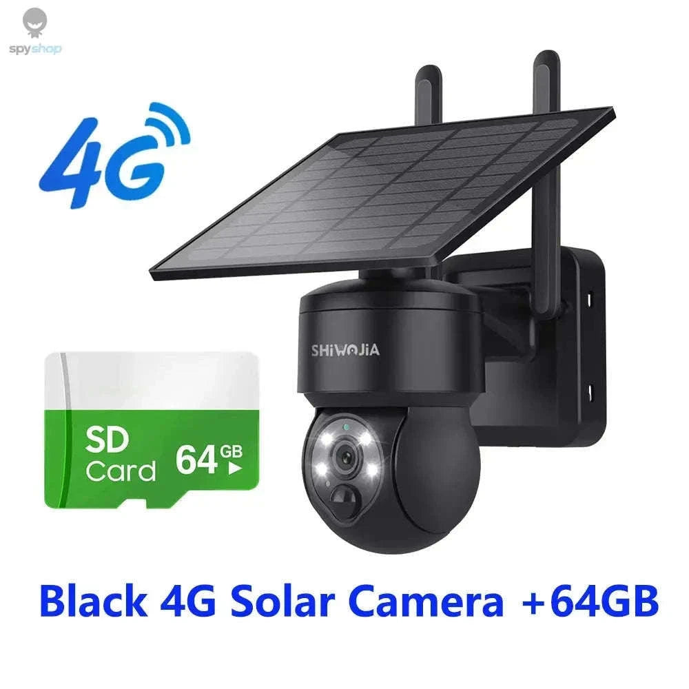 Solar Security Camera 4G/WiFi Outdoor PTZ with Audio-Gray WIFI Cam / CHINA