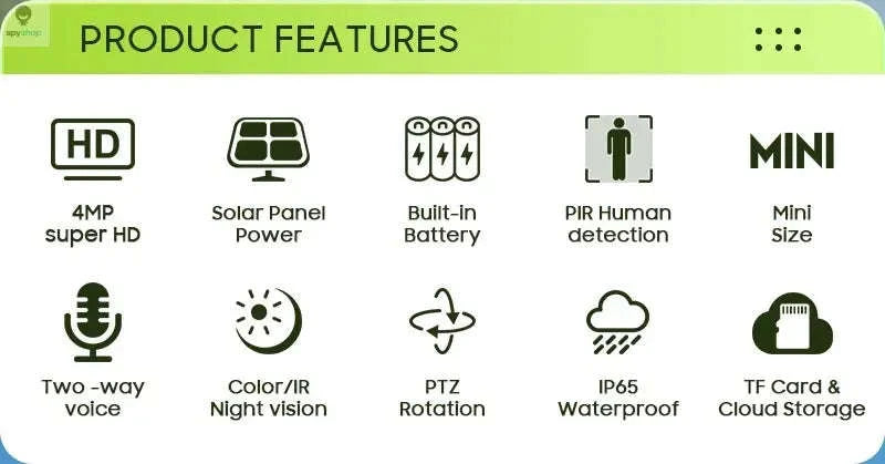 Solar Security Camera – 4G & WiFi Outdoor PTZ with Solar Power and Two‑Way Audio-Gray WIFI Cam / CHINA