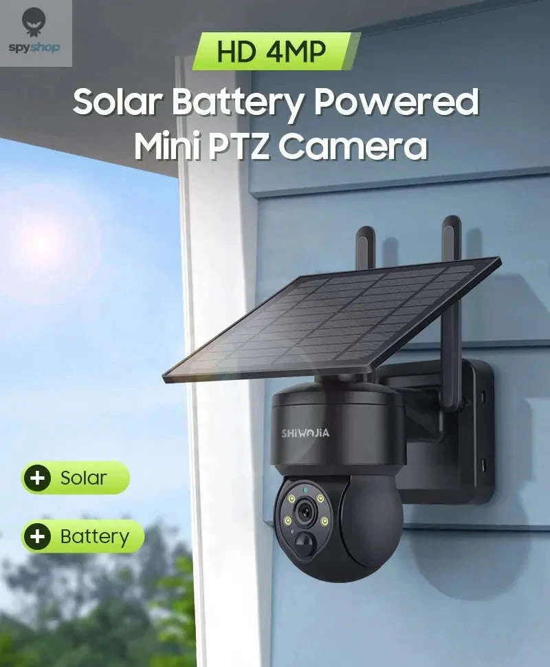 Solar Security Camera – 4G & WiFi Outdoor PTZ with Solar Power and Two‑Way Audio-Gray WIFI Cam / CHINA