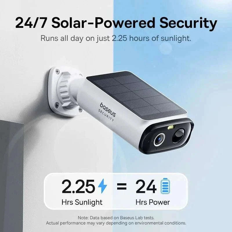Solar Security Camera Wireless Outdoor 2K IP67 Wide Angle-2-Camera / China Mainland