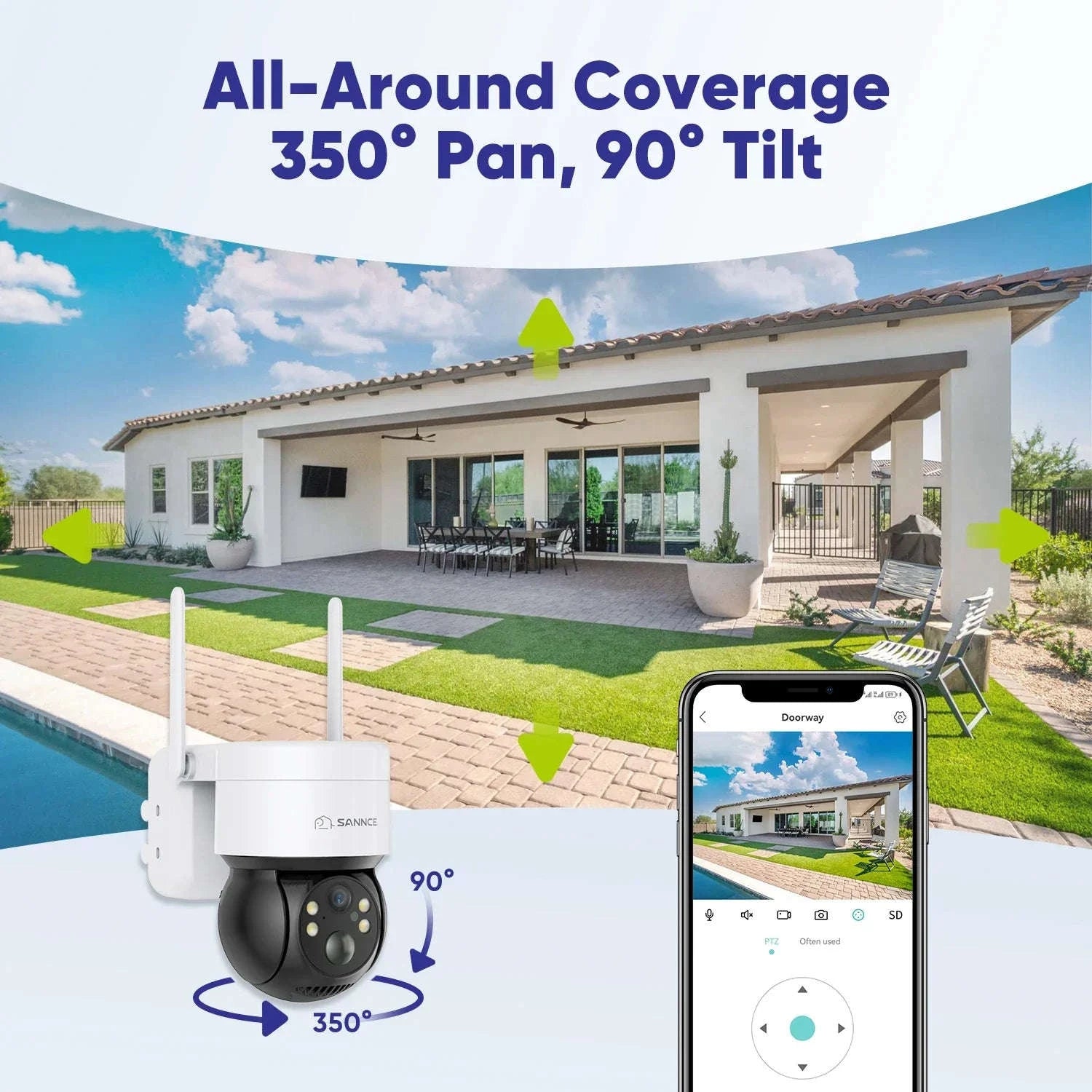 Solar Security Camera – Wireless Solar-Powered Home Surveillance-I81BG / spain