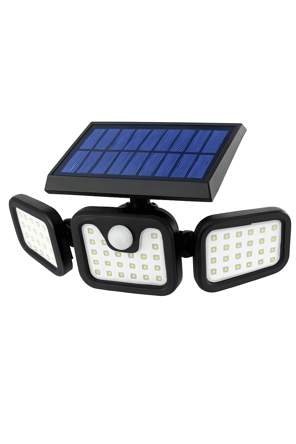 Solar Security Lights Outdoor with 270° Detection, 74 LEDs-2PCS 3 Heads