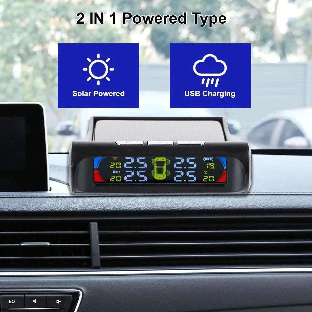 Solar TPMS Tire Pressure Monitoring System with External Sensors-G External