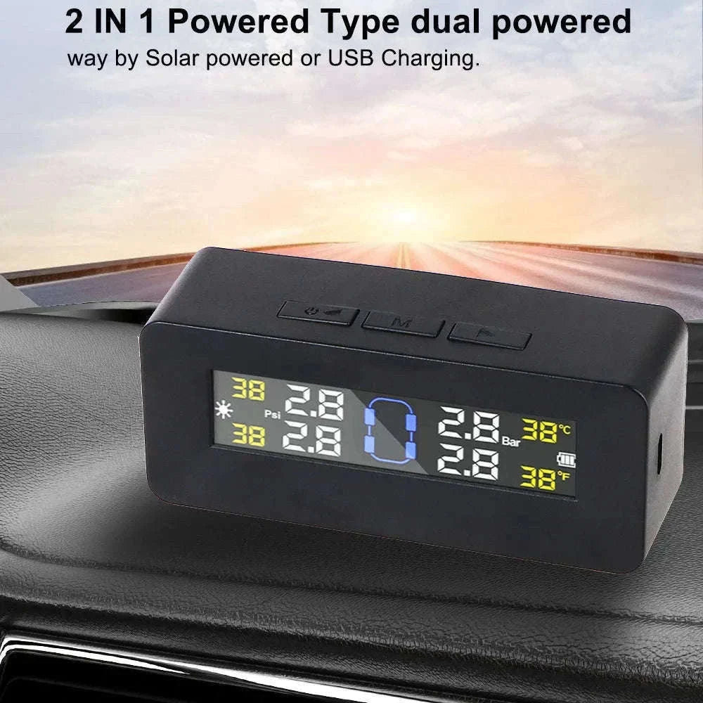 Solar TPMS Tire Pressure Monitoring System with External Sensors-G External