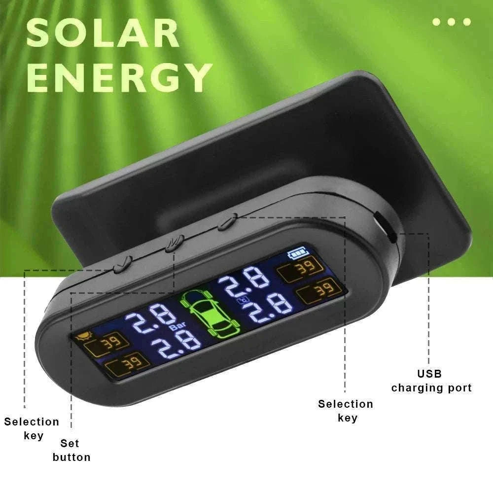 Solar TPMS Tire Pressure Monitoring System with External Sensors-G External