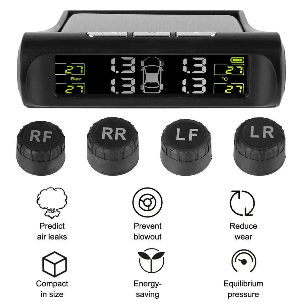 Solar TPMS Tire Pressure Monitoring System with External Sensors-G External