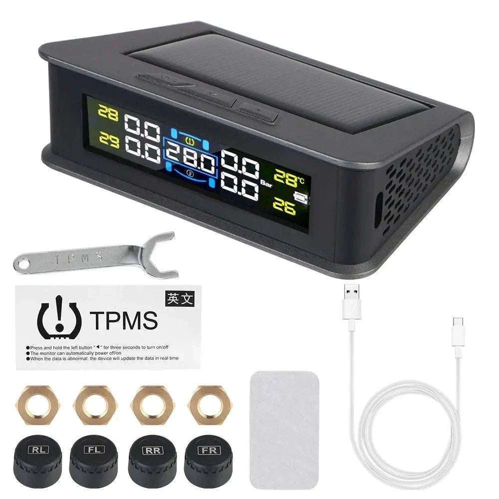 Solar TPMS Tire Pressure Monitoring System with External Sensors-G External