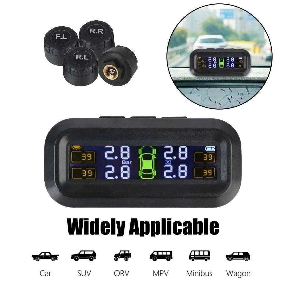 Solar TPMS Tire Pressure Monitoring System with External Sensors-G External