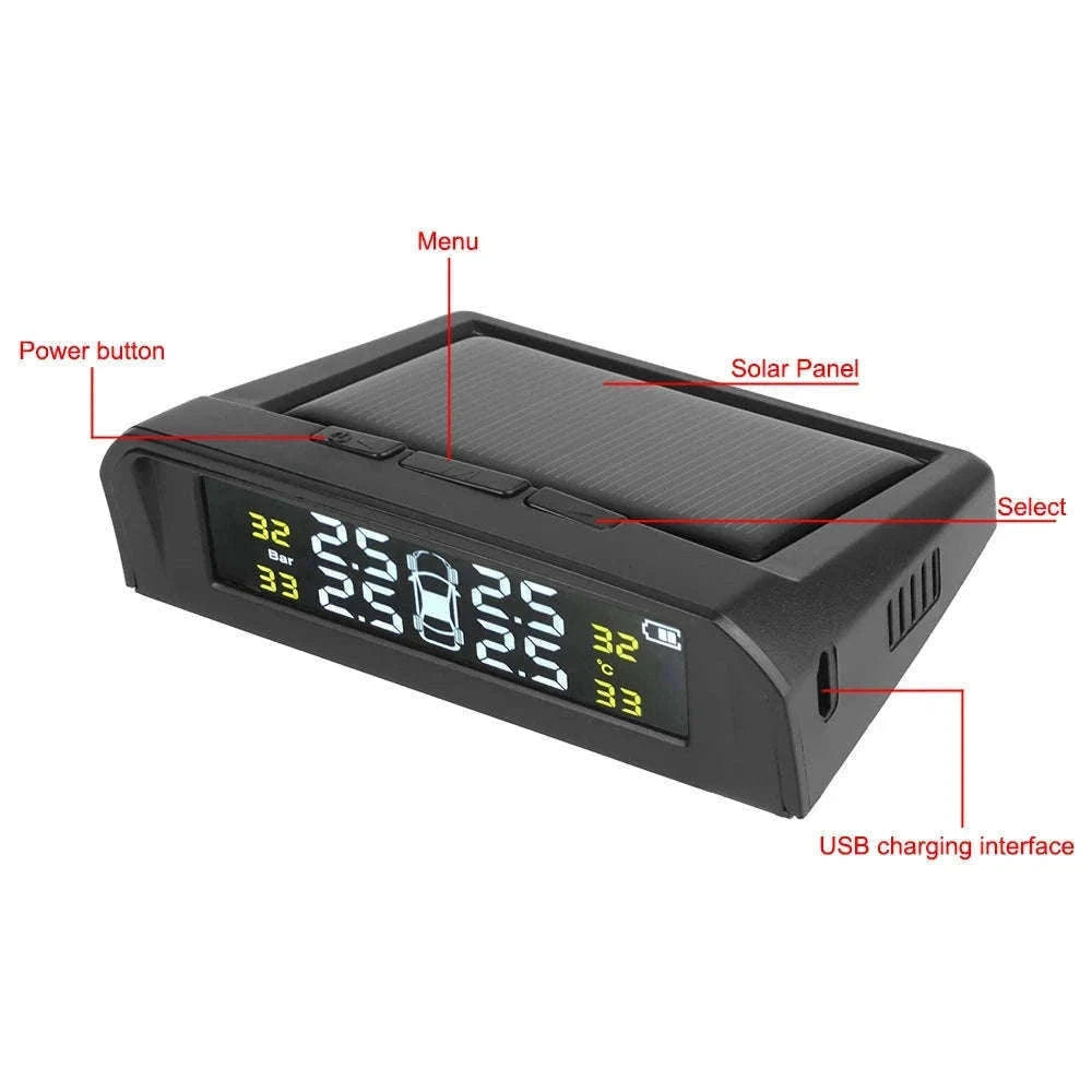 Solar TPMS Tire Pressure Monitoring System with External Sensors-G External