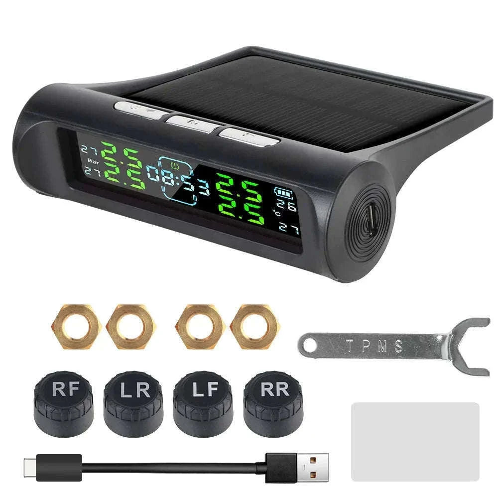 Solar TPMS Tire Pressure Monitoring System with External Sensors-G External