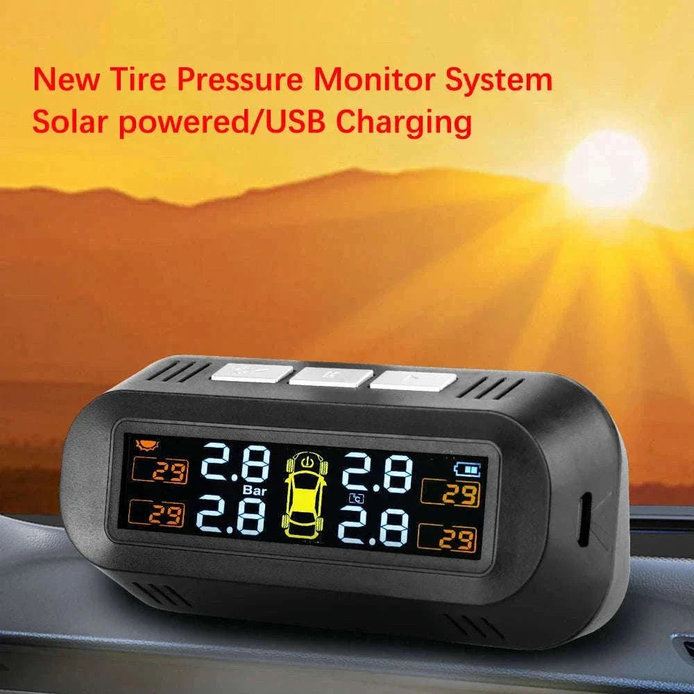 Solar TPMS Tire Pressure Monitoring System with External Sensors-G External