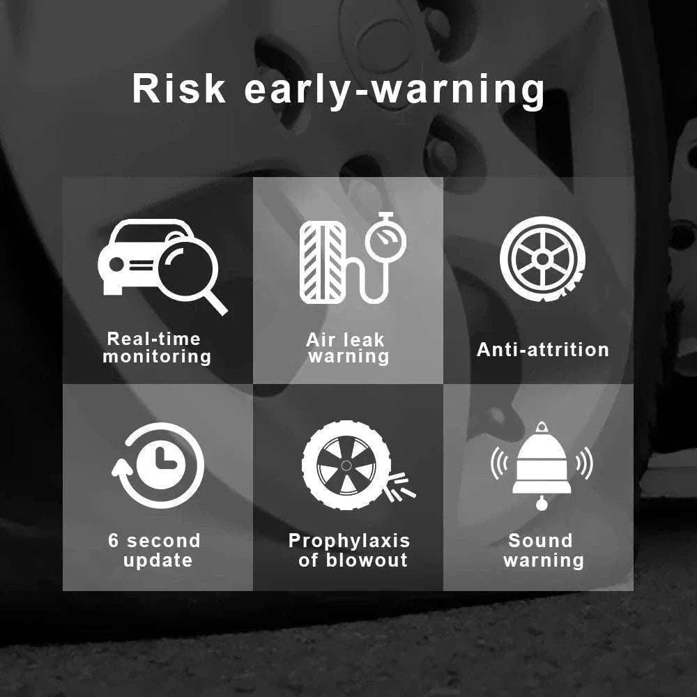 Solar TPMS Tire Pressure Monitoring System with External Sensors-G External
