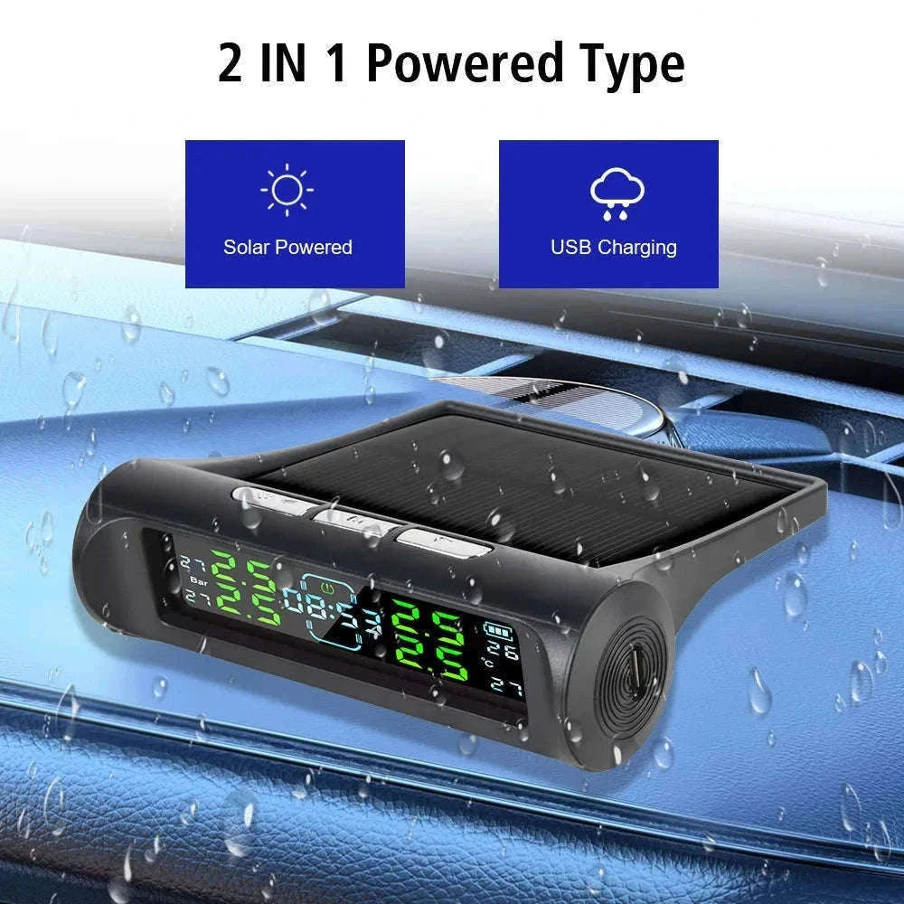 Solar TPMS Tire Pressure Monitoring System with External Sensors-G External