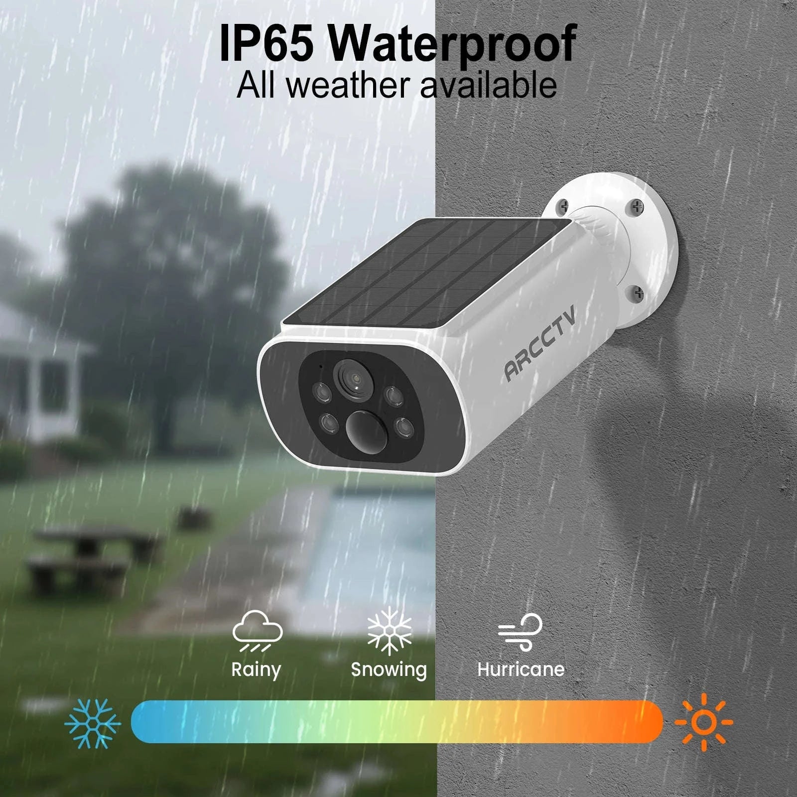 Solar WiFi Camera 4MP Outdoor Security-1pc Solar Camera / france