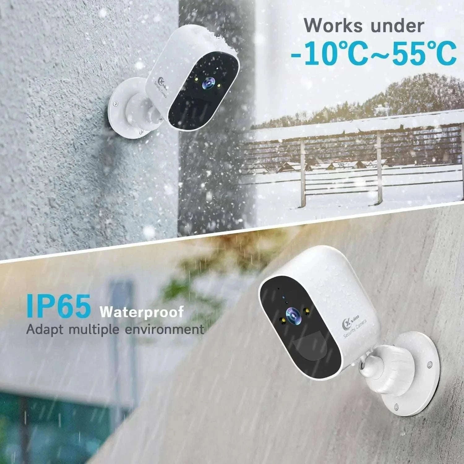 Solar WiFi Security Camera 1080P Outdoor with Night Vision & Alerts-NewCam NO Card / US Plug