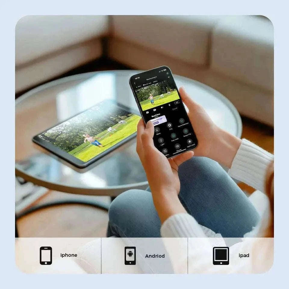 Solar WiFi Security Camera 1080P Outdoor with Night Vision & Alerts-NewCam NO Card / US Plug