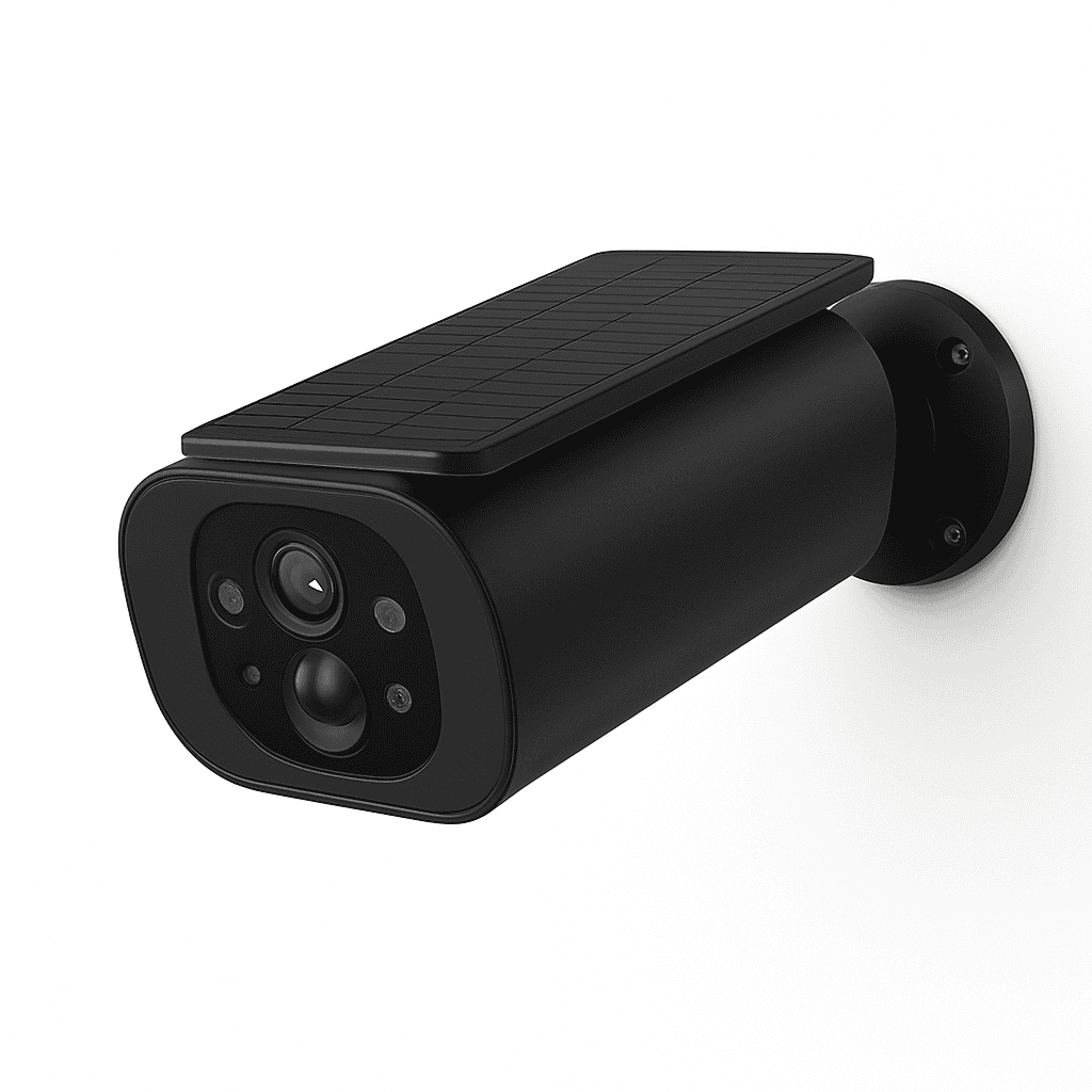 Solar WiFi Security Camera 2.5K AI Detection Night Vision IP67-Black / China Mainland