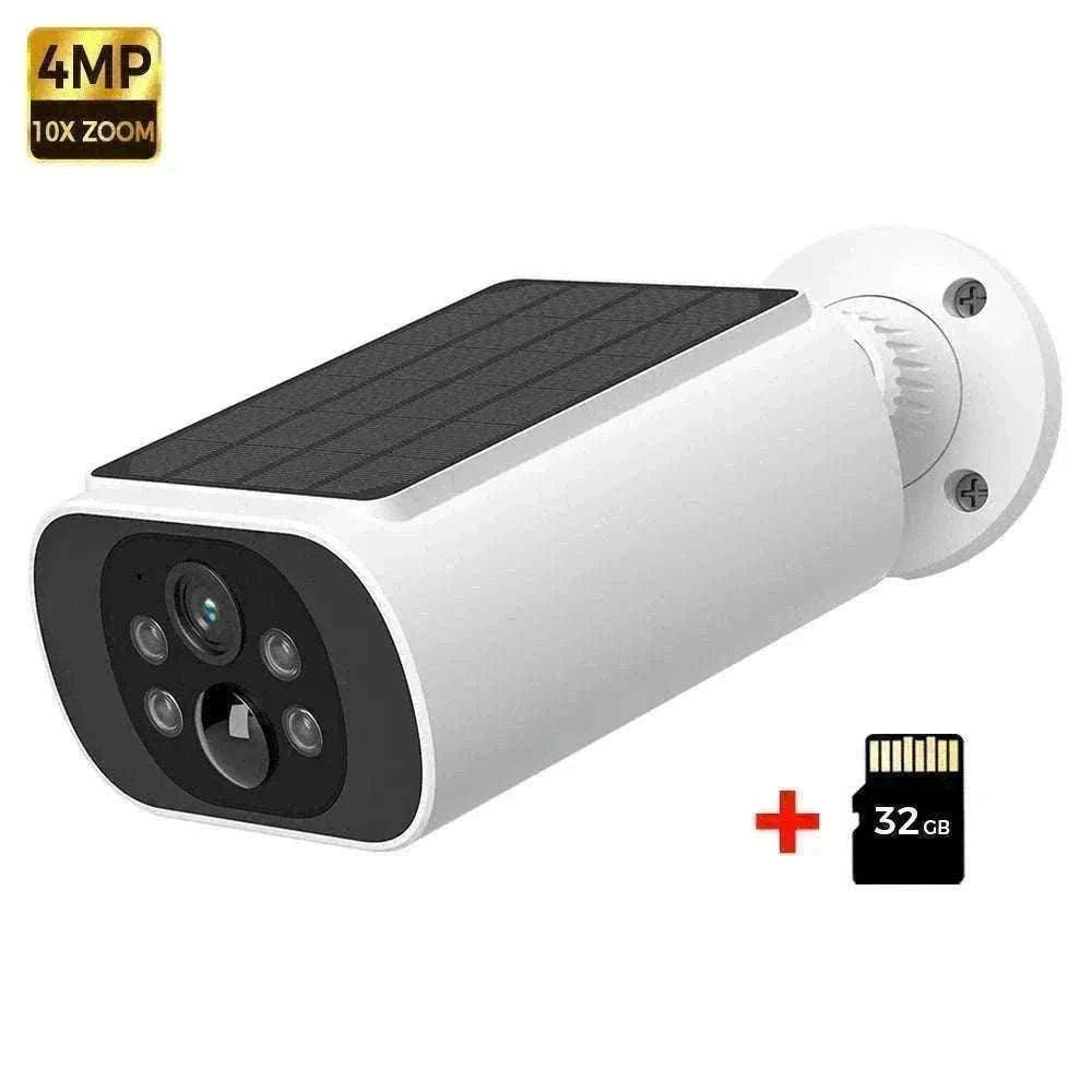 Solar WiFi Security Camera 2.5K AI Detection Night Vision IP67-Black / China Mainland