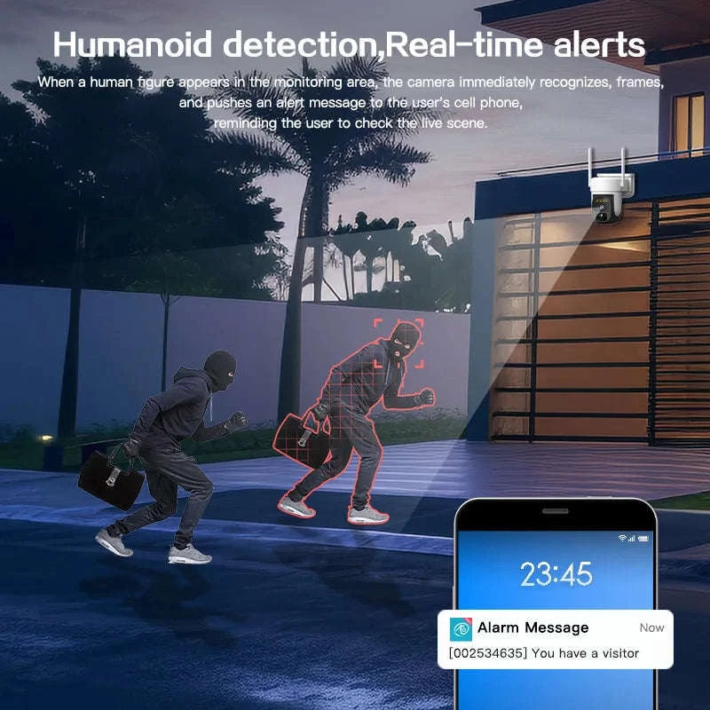 Solar WiFi Security Camera 360° Pan Tilt with Human Detection-WiFi NO Card / United States
