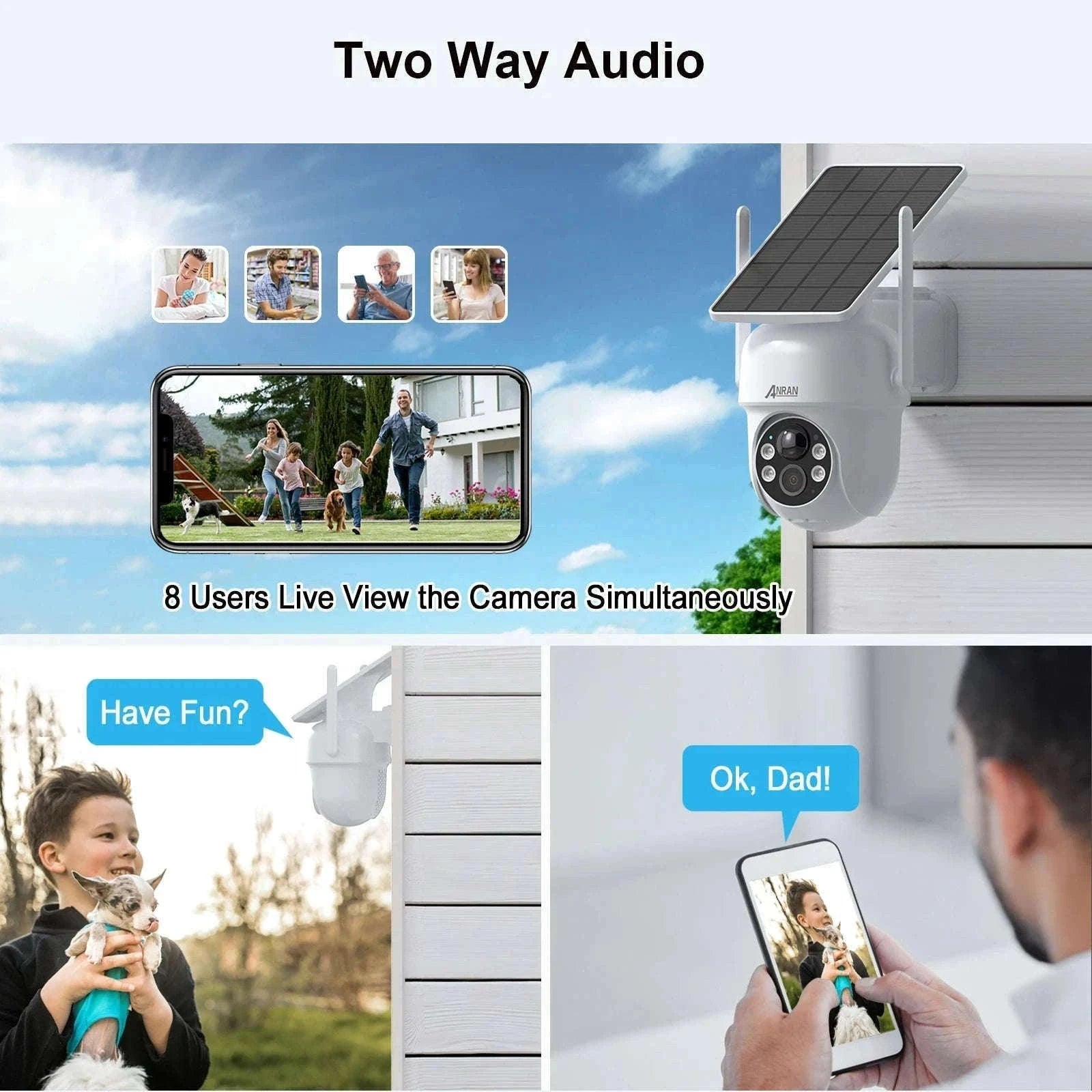 Solar WiFi Security Camera 3MP/5MP Outdoor PTZ Night Vision-1PC 3MP White Cam / UNITED KINGDOM