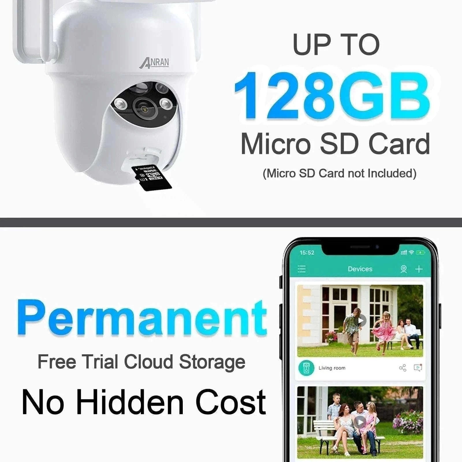 Solar WiFi Security Camera 3MP/5MP Outdoor PTZ Night Vision-1PC 3MP White Cam / UNITED KINGDOM