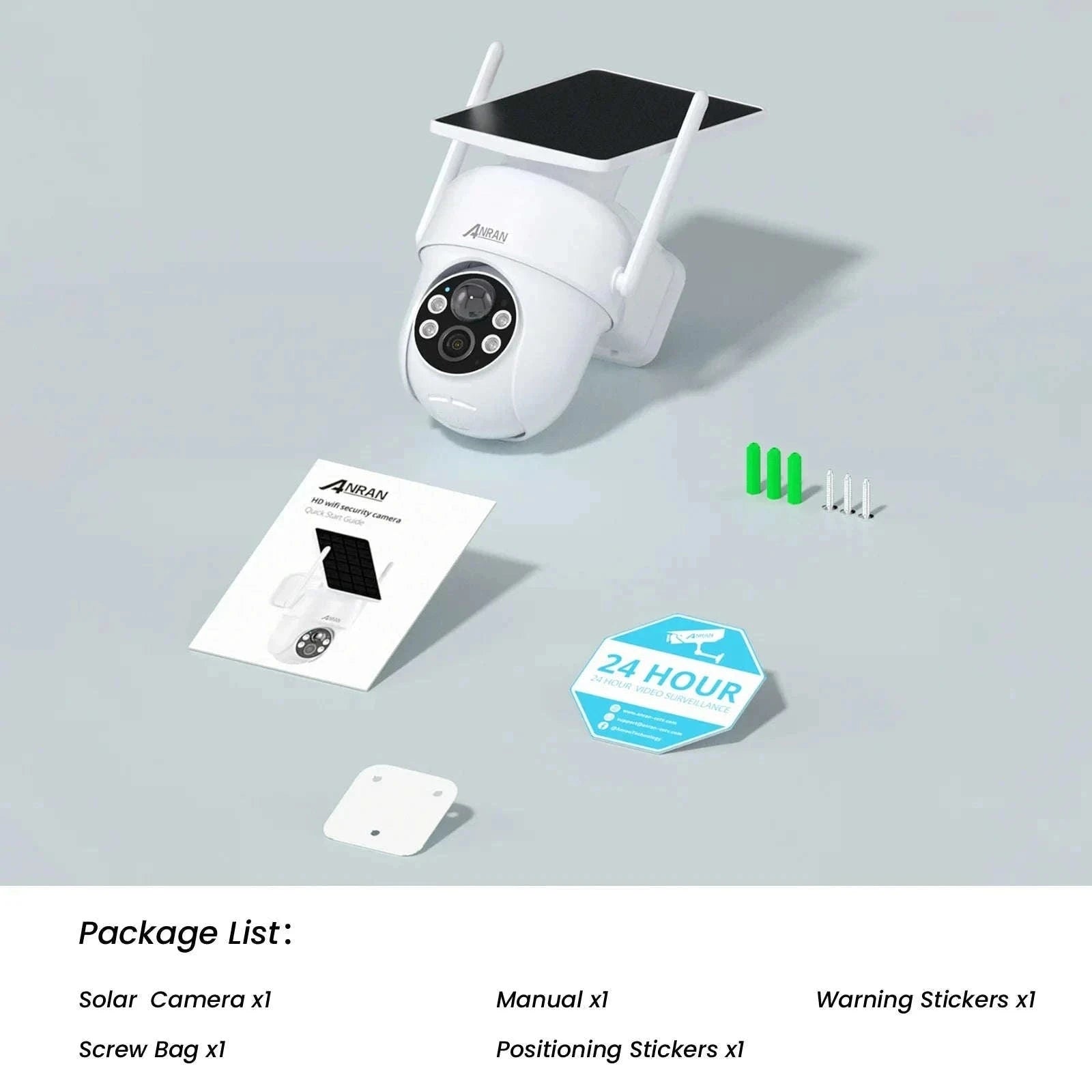 Solar WiFi Security Camera 3MP/5MP Outdoor PTZ Night Vision-1PC 3MP White Cam / UNITED KINGDOM