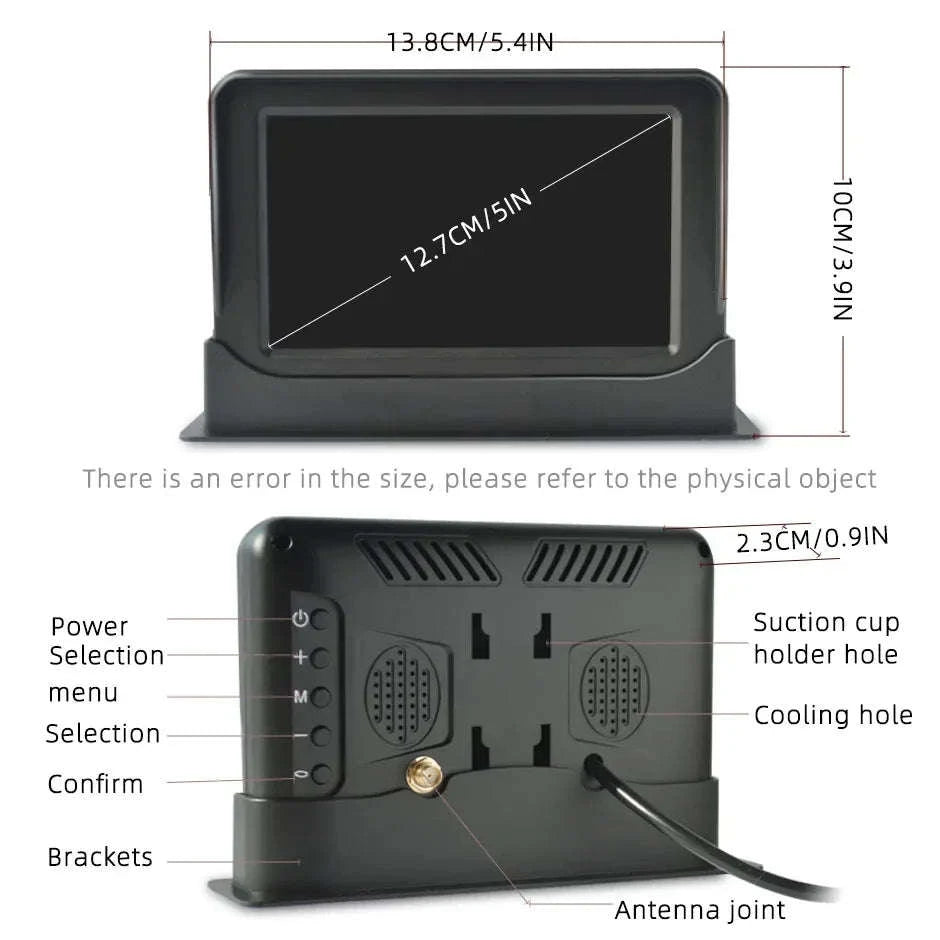 Solar Wireless Backup Camera with 5" HD Monitor-5in Monitor add Cam / CHINA