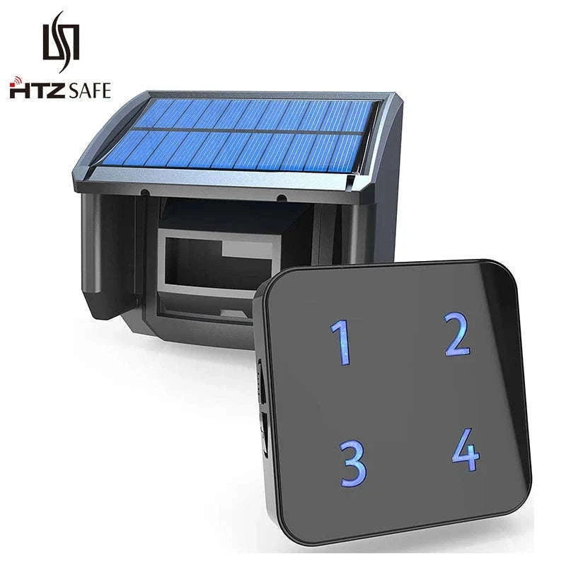 Solar Wireless Driveway Alarm System with 400m Range Motion Sensor-KIT1 / EU Plug / Poland