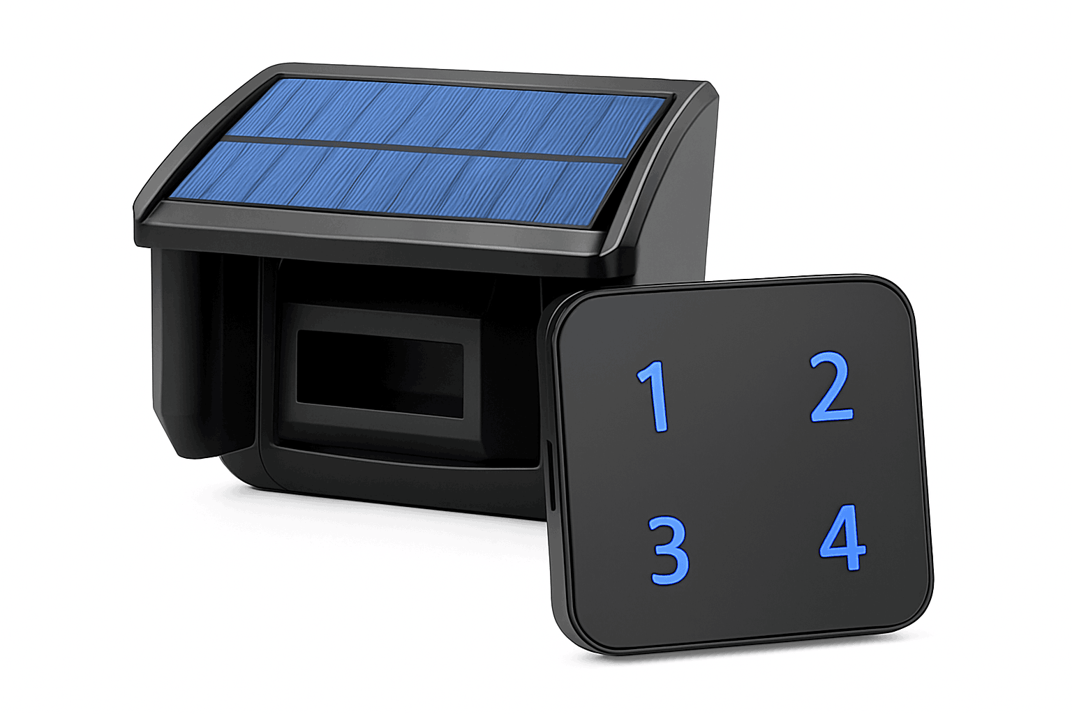 Solar Wireless Driveway Alarm System with 400m Range Motion Sensor-KIT1 / EU Plug / Poland