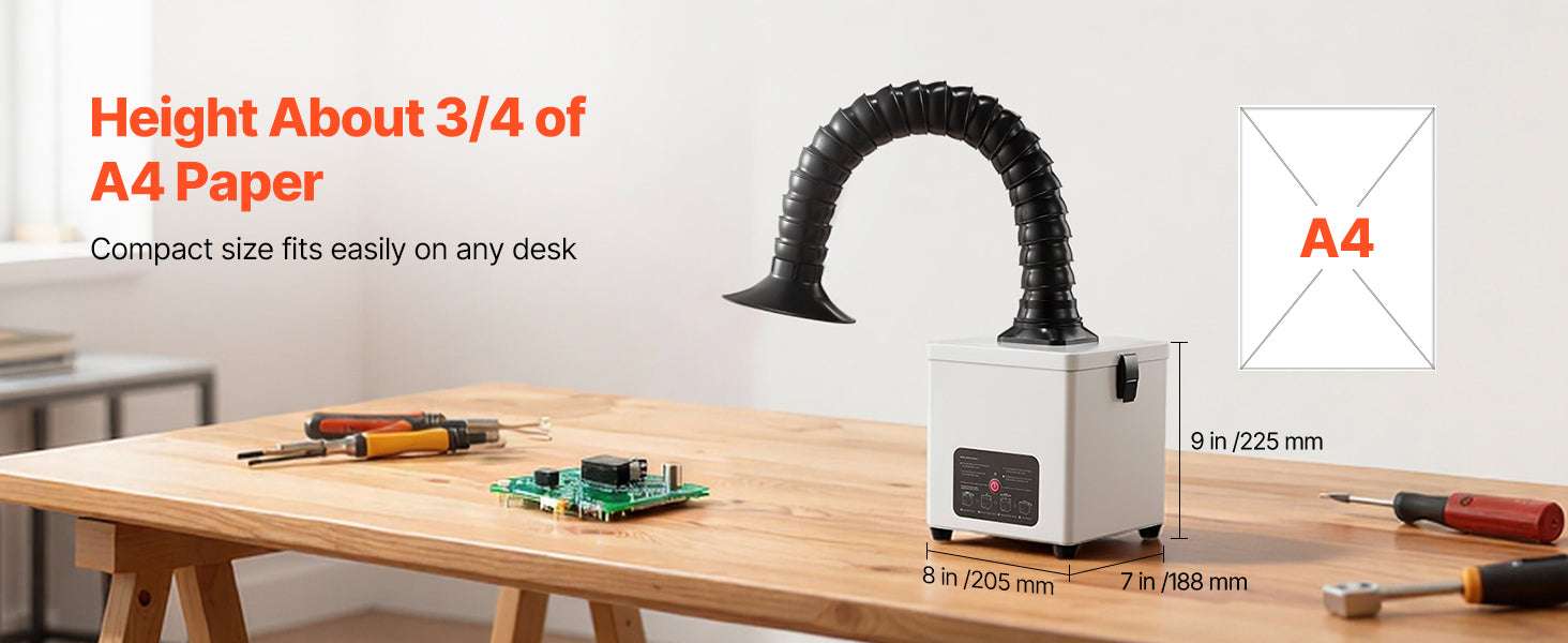 Solder Fume Extractor with 3-Stage Filtration & 180 m³/h Airflow-106 CFM / United States