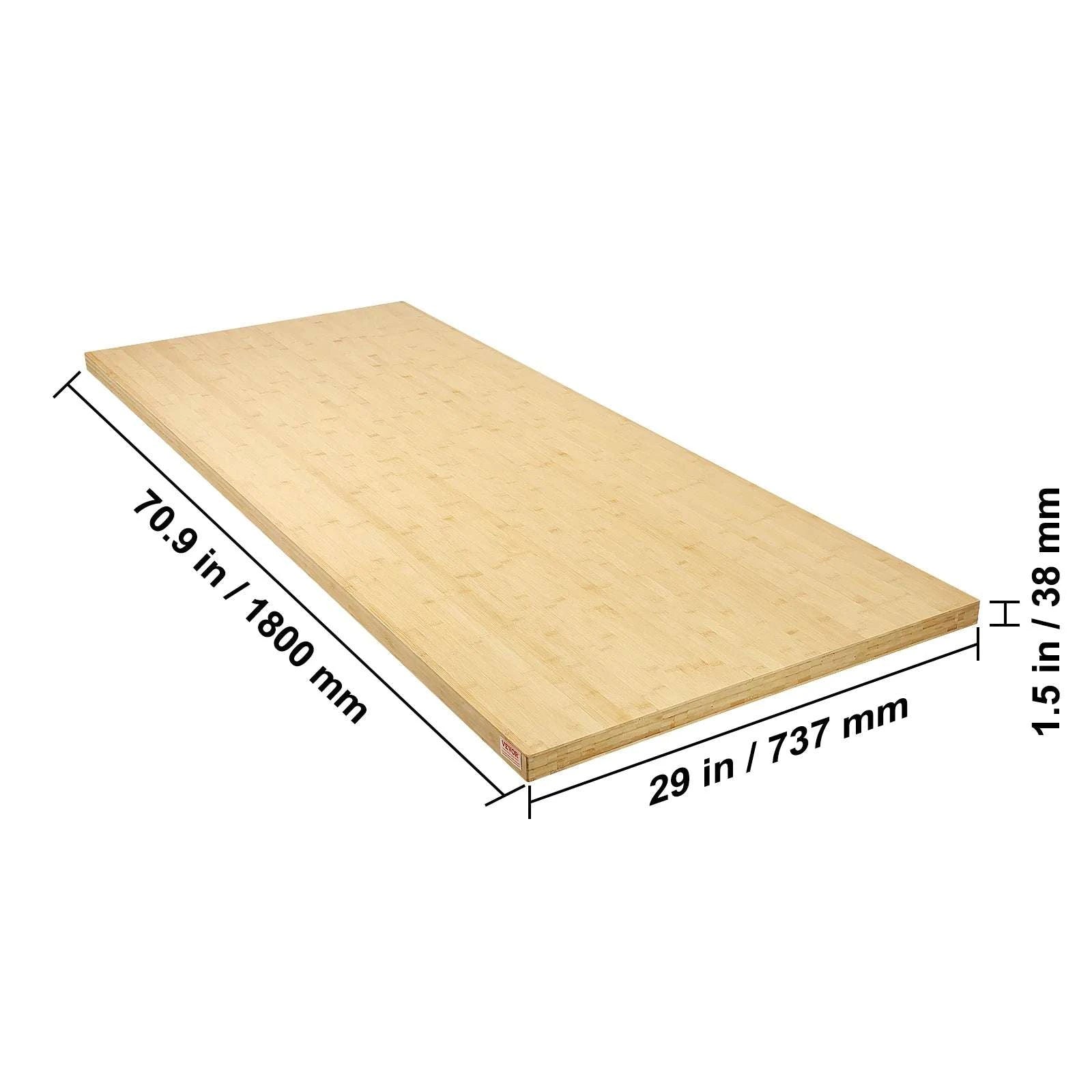 Solid Maple Wood Table Top Desktop 1.5" Thick 330 lb Capacity-59.1x29.5 in / United States