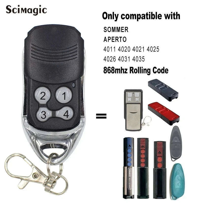 SOMMER 868MHz Garage Door Remote Control 4-Channel-SOMMER 4020