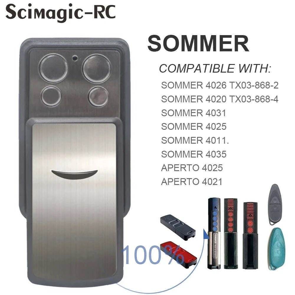 SOMMER 868MHz Garage Door Remote Control 4-Channel-SOMMER 4020