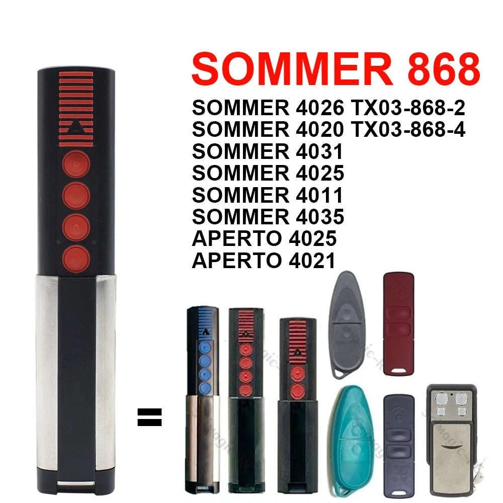 SOMMER 868MHz Remote Control for Garage Door Systems-SOMMER 4020