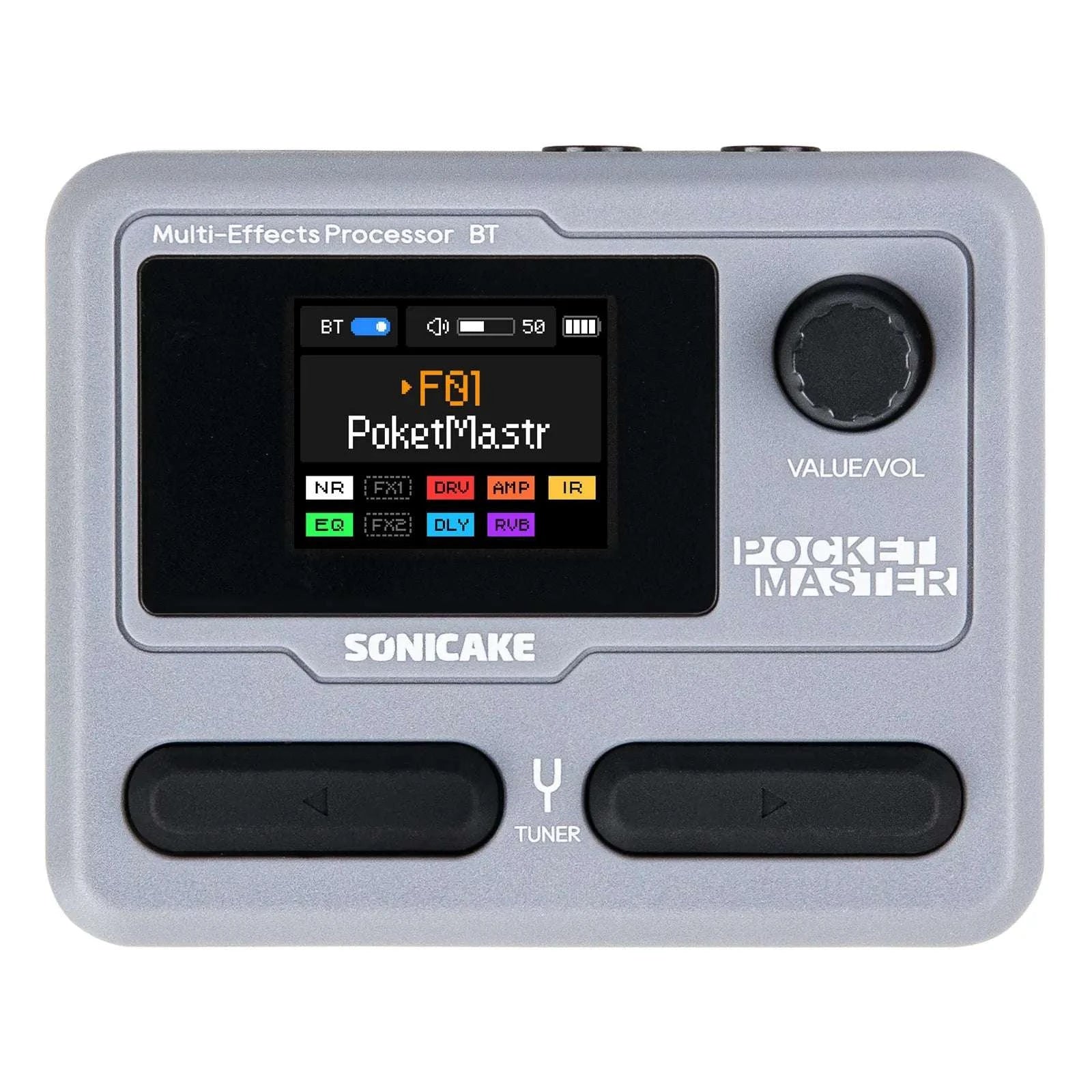 SONICAKE Pocket Master Multi-Effects Guitar Pedal with App Control-White / United States