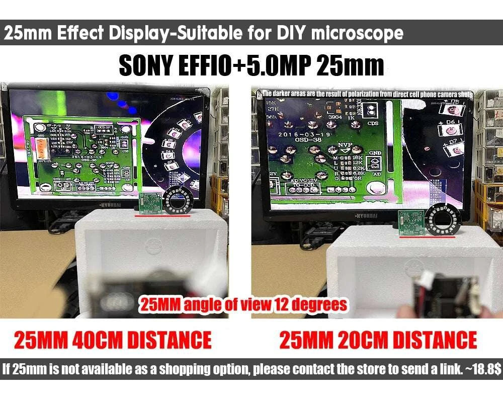 Sony Effio CCTV Camera Module Kit 800TVL LowLux 0.001lux-ONLY Module 25mm / 800TVL / PAL