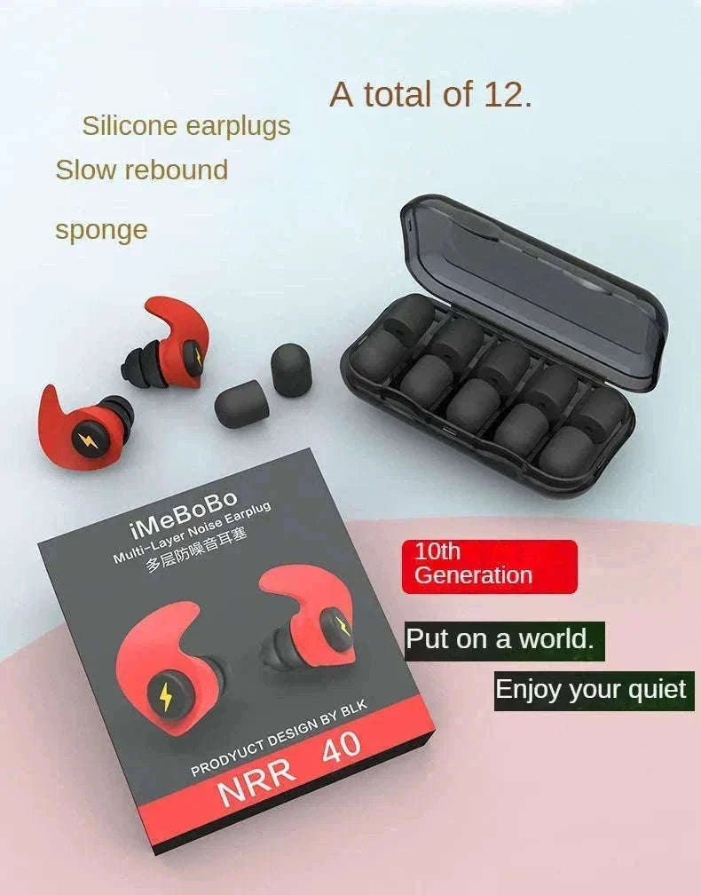 Soundproof Earplugs for Sleep with 32dB Noise Reduction-B