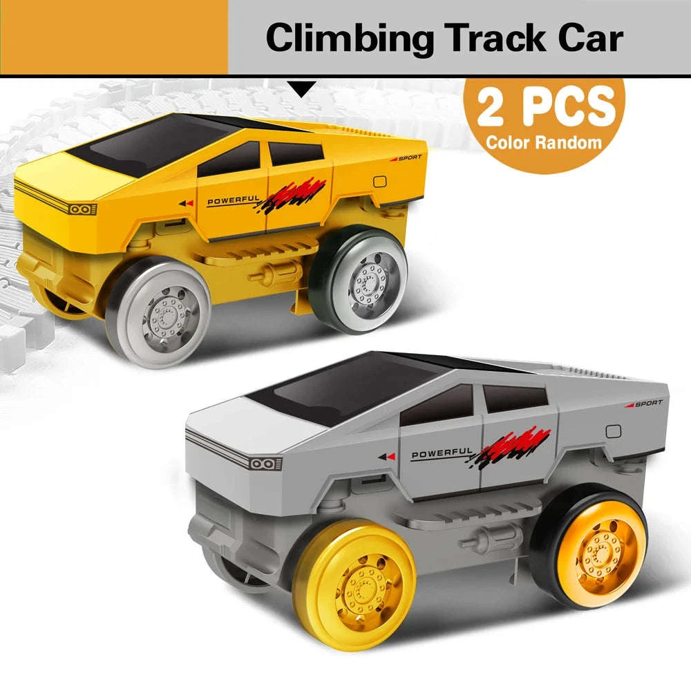 Space Track Toys Magic Climbing Engineering Race Car Track Set--185pcs-track set