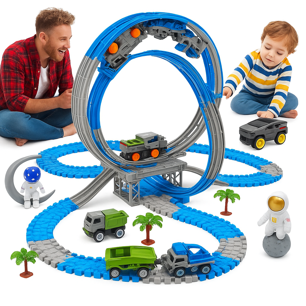 Magisk klätterbilsbana för kreativt racingspel